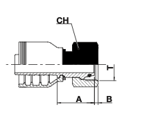 Metric female o-ring 24° cone